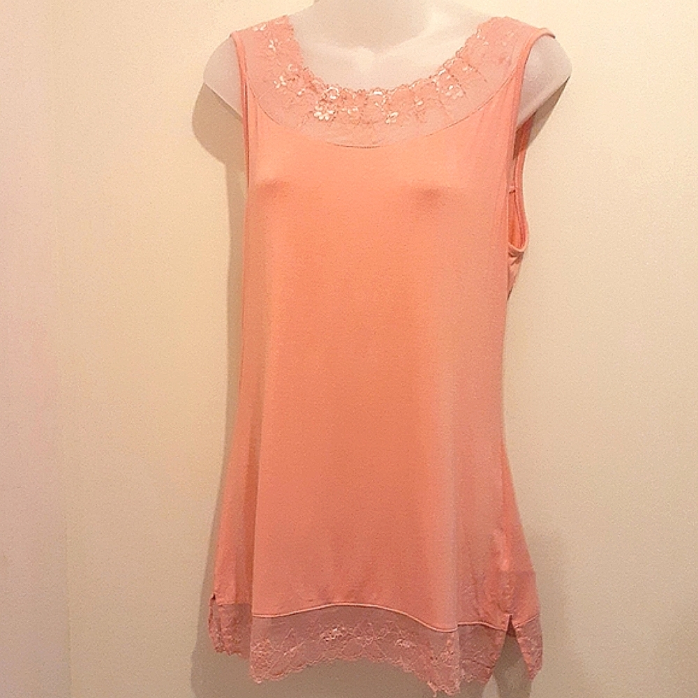 3 for $25 Bundle Sale- Cream Brand Tee in Peach, Size XL